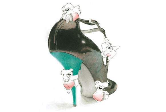 kawaii - hi! - Maria Vittoria Benatti - shoe - fetish - cute - sedere - gambe - bottom - legs - pin-up - girl - illustration - illustrazione - pupette - scarpa