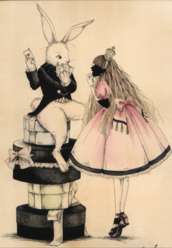 Alice à la mode, Spring 2009 - kari miaki illustration kawaii japan magazine bunny alice wonderland