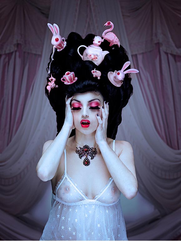 Natalie Shau, painting, dream, Sweet Tooth, collage, photography