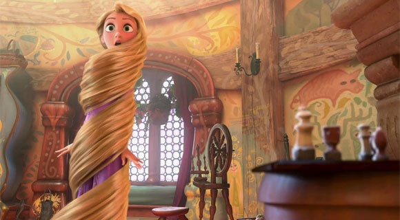 Tangled / Rapunzel - Rapunzel tangled by her hair, ingarbugliata dai suoi capelli