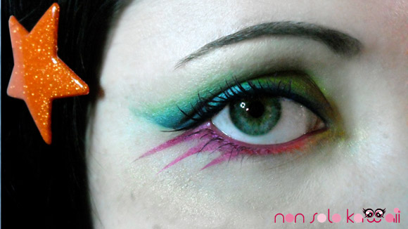 Rainbow Pony neve cosmetics swatch and make-up by non solo kawaii