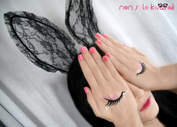 Dreaming Bunny neve cosmetics swatch and make-up by non solo kawaii