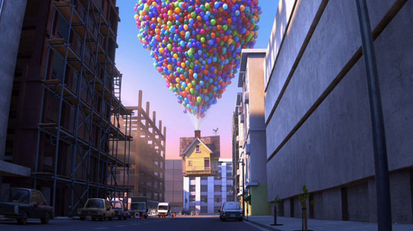 kawaii flying house of Up Disney Pixar movie