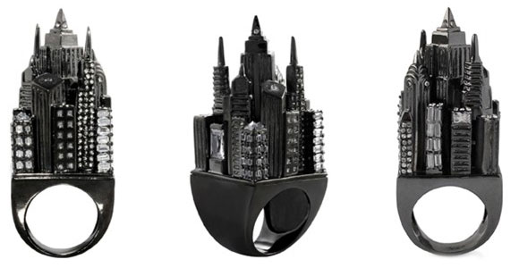 Noir Jewelry - Gotham City Ring - Swarovski
