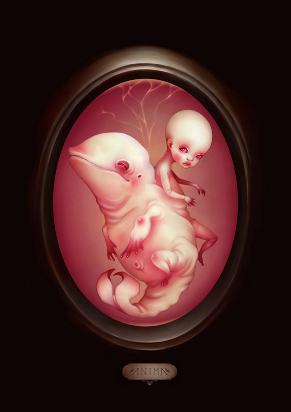 LostFish - Anima - embryo with a whale - embrione con una balena