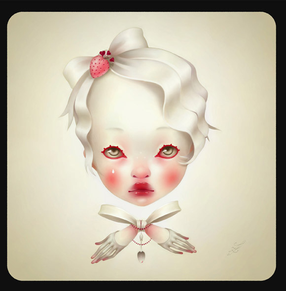 LostFish - Muguet - white inexpressive face - viso buianco inespressivo