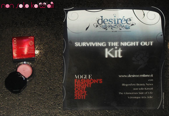 Surviving The Night Out beauty Kit at Vogue Fashion's Night Out Milano 2011