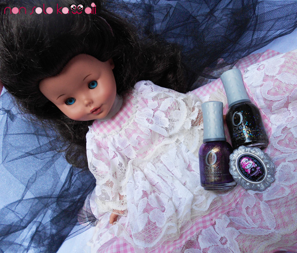 non solo Kawaii - Lead my Soul, Nails Orly Holiday Soireé Androgynie and Oui, pink doll with lace - bambola rosa con pizzo