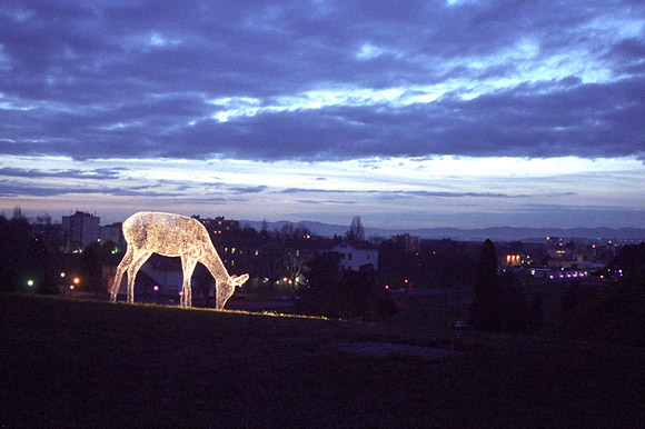Cédric Le Borgne - Sculpture pérenne, Lyon, Light Deer, Cerbiatto di Luce