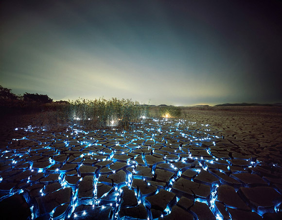 Lee Eunyeol, light design in the nature, giochi di luce nella natura