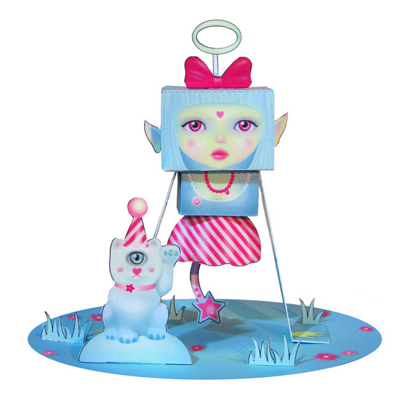 Paper toy by Kawaii Style aka Ivan Ricci at Paper in the Country, Chika The Kawaii Goddess - Mijn Schatje