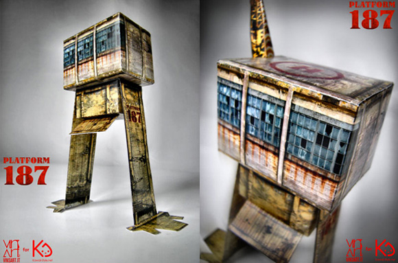 Paper toy by Kawaii Style aka Ivan Ricci at Paper in the Country, Platform 187 - customized by Vins Art