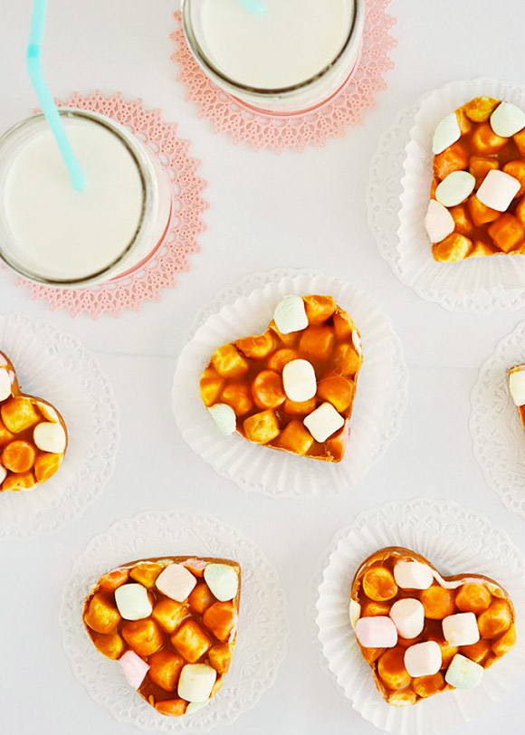 Cuori Marshmallow con Burro di Arachidi e Butterscotch - Butterscotch Peanut Butter Marshmallow Hearts