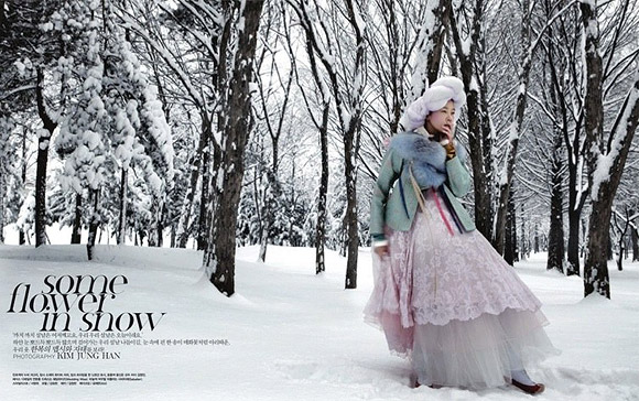 Kim Jung Han for Some Flower in Snow, Vogue Korea
