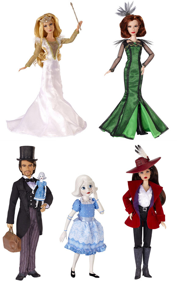 ToysRus Oz the Great and Powerful Glinda, Evanora, Oscar Diggs, China Doll, Theodora Dolls, Bambole