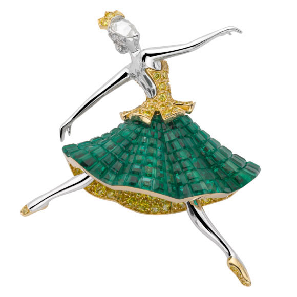 Van Cleef & Arpels, gemstone ballerina dancer clips