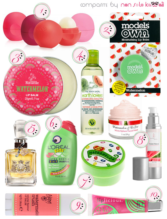 non solo Kawaii - Focus on: Watermelon Anguria Cocomero and Beauty prodotti cosmetici