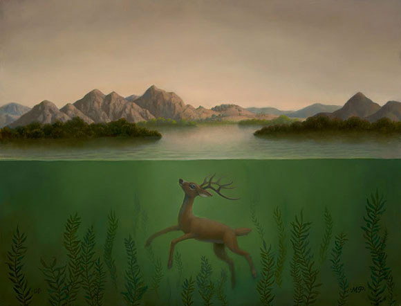 Marion Peck, Landscape with a Submerged Dear - Lacrima Aquarium Show