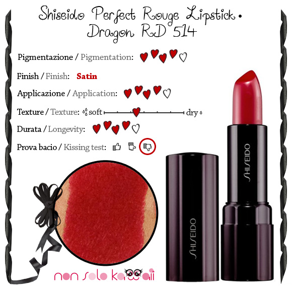 non solo Kawaii - Shiseido Perfect Rouge Lipstick, Dragon RD 514