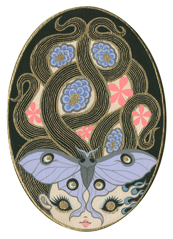 Junko Mizuno, Moth Lady Purple - The Cotton Candy Machine Gallery