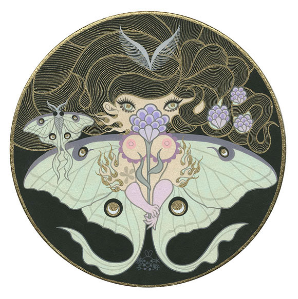 Junko Mizuno, Luna Moth - The Cotton Candy Machine Gallery