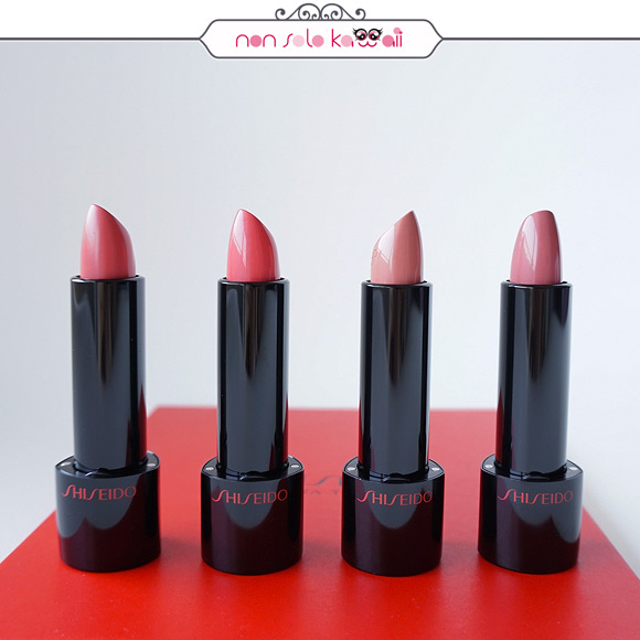 non solo Kawaii - Rouge Rouge by Shiseido | Rouge Rouge by Shiseido | RD310 Burning Up, RD311 Crime of Passion, RD715 Rose Crush, RD716 Red Queen