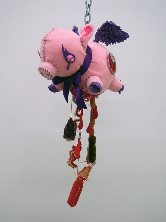 When Pigs Fly, Their Wings They'll Fry, Elizabeth Mcgrath - Defying Gravity, Corey Helford Gallery
